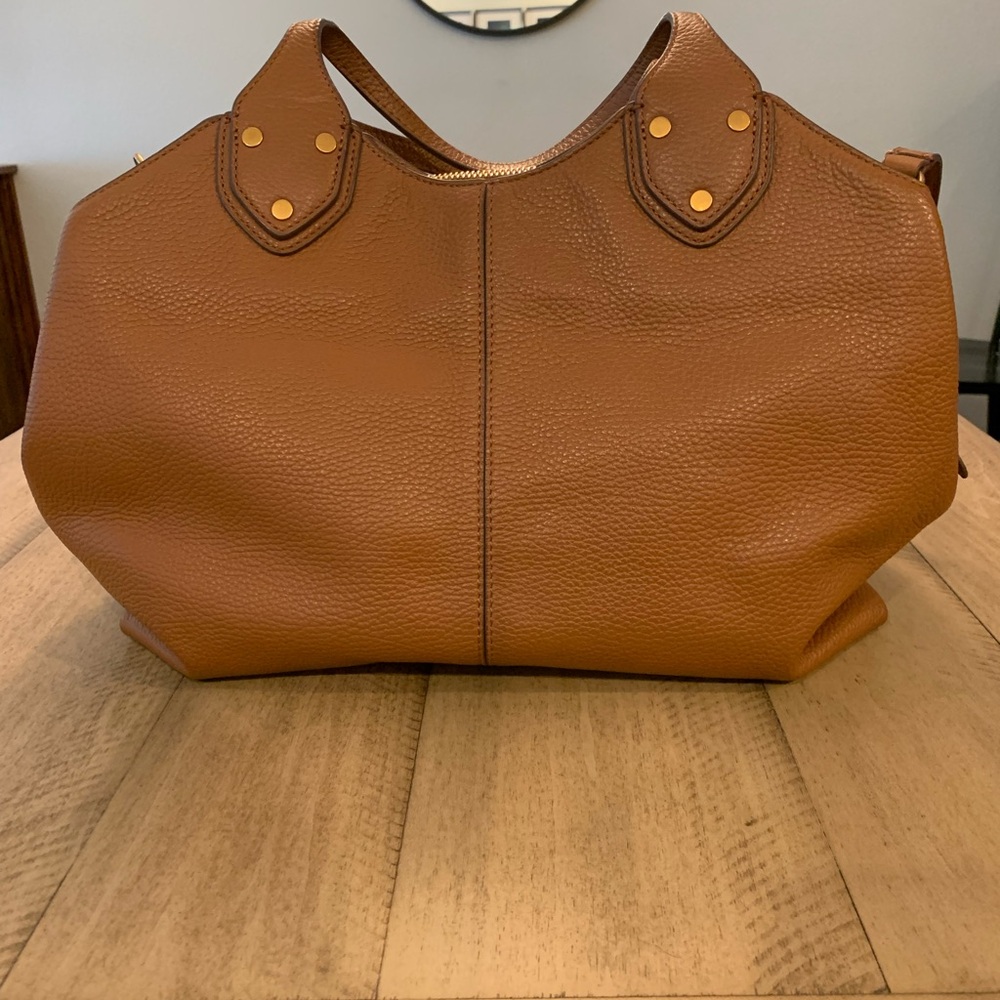 Banana Republic Cognac Italian Leather Satchel